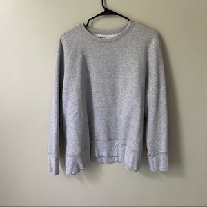 grey crew neck